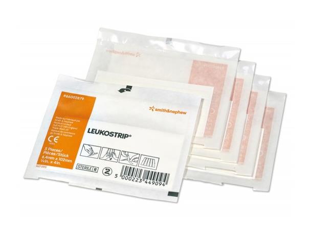 Leukosstrip.  0,64 x10,2cm Tape for sårbehandling